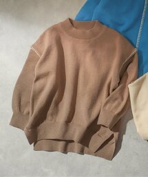 apres les cours | 【WEB限定・洗える】スウェットライクステッチニット(ニット/セーター)