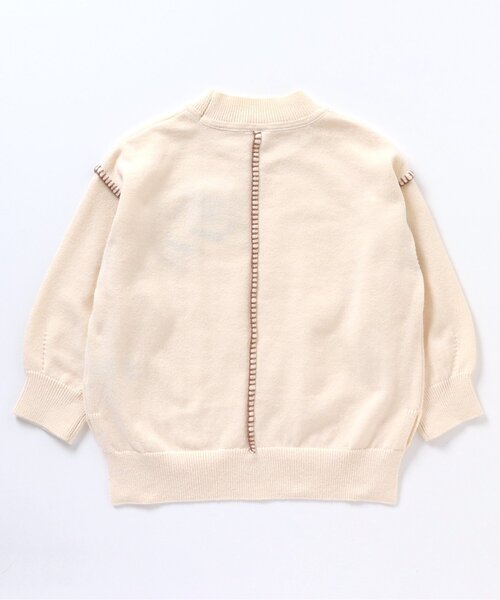 apres les cours（アプレレクール）の「【WEB限定・洗える】スウェットライクステッチニット（ニット/セーター・キッズ・ブラウン/アイボリー/ブルー・100/130/140/110/120/80/90）」の22枚目の写真