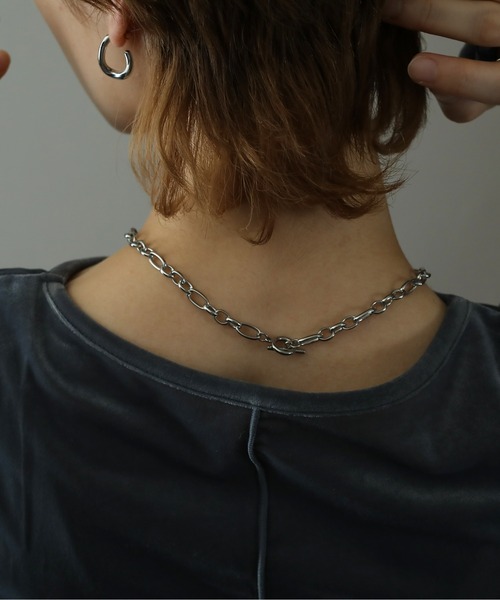 ORLEAN（オルレアン）の「金属アレルギー対応 ボリュームマンテルチェーンネックレス サージカルステンレス（ネックレス・レディース・シルバー/ゴールド・フリー）」の3枚目の写真