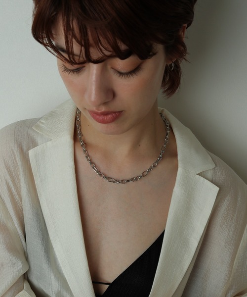 ORLEAN（オルレアン）の「金属アレルギー対応 ボリュームマンテルチェーンネックレス サージカルステンレス（ネックレス・レディース・シルバー/ゴールド・フリー）」の12枚目の写真