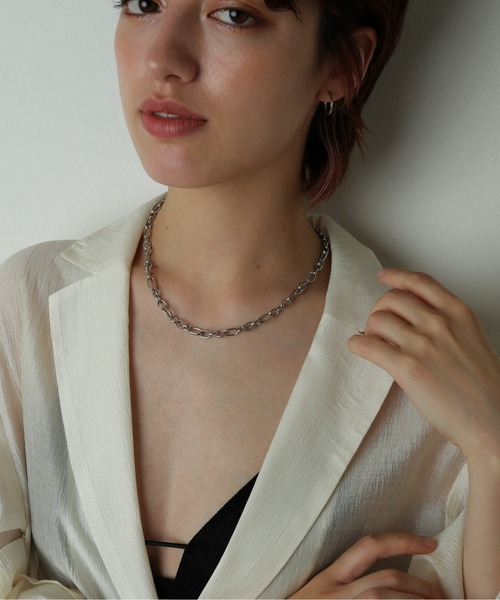 ORLEAN（オルレアン）の「金属アレルギー対応 ボリュームマンテルチェーンネックレス サージカルステンレス（ネックレス・レディース・シルバー/ゴールド・フリー）」の13枚目の写真