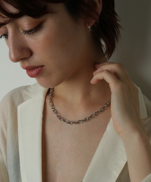 ORLEAN（オルレアン）の「金属アレルギー対応 ボリュームマンテルチェーンネックレス サージカルステンレス（ネックレス・レディース・シルバー/ゴールド・フリー）」の10枚目の写真