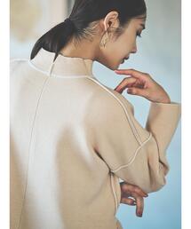 Te chichi | 【大人の洗練カラーニット】リバーシブル配色スタンドネックニット（セットアップ可）(ニット/セーター)