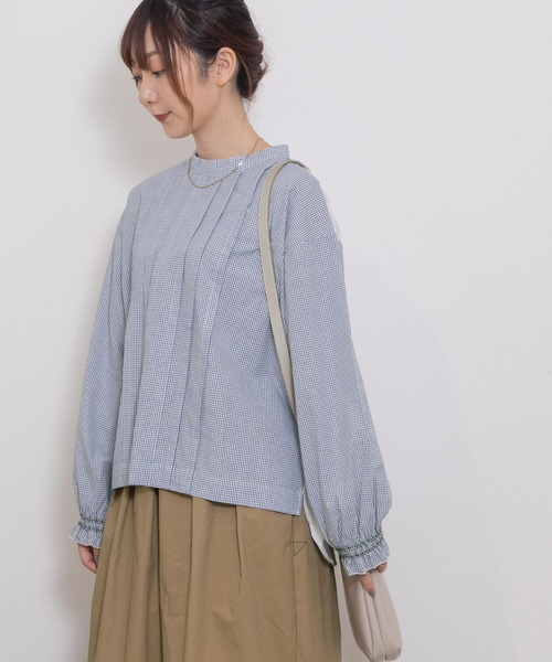 POU DOU DOU（プードゥドゥ）の「フロントタックデザインプルオーバー（シャツ/ブラウス・レディース・ブラック/ベージュ/オフホワイト・3）」の14枚目の写真