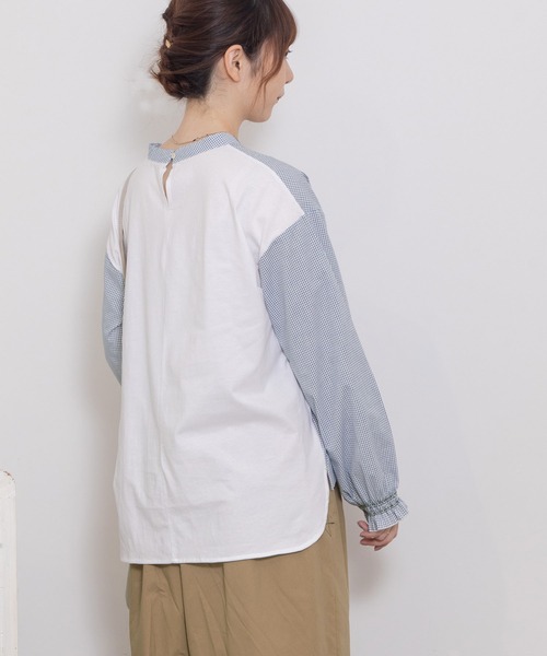 POU DOU DOU（プードゥドゥ）の「フロントタックデザインプルオーバー（シャツ/ブラウス・レディース・ブラック/ベージュ/オフホワイト・3）」の15枚目の写真