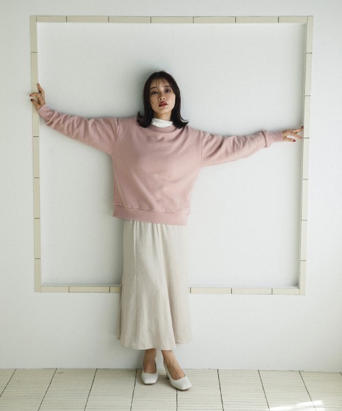 sail(サイル)の「【販売終了】【sail】スウェットシャツ 小柄さん向け【低身長・小柄女性向けサイズ】(スウェット・レディース・ピンク/ネイビー・01)」の9枚目の写真