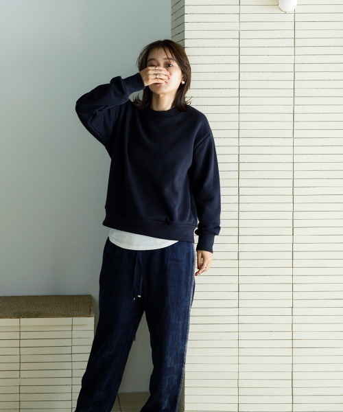 sail(サイル)の「【販売終了】【sail】スウェットシャツ 小柄さん向け【低身長・小柄女性向けサイズ】(スウェット・レディース・ピンク/ネイビー・01)」の5枚目の写真