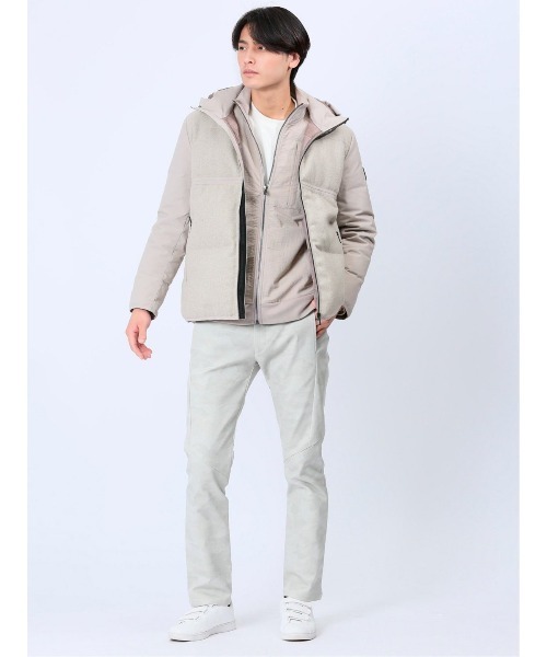 renoma HOMME（レノマオム）の「レノマ オム ウールハイブリッド切替 ダウンジャケット（ダウンジャケット/コート・メンズ・アイボリー/ブラック・MEDIUM/LARGE/X-LARGE）」の21枚目の写真