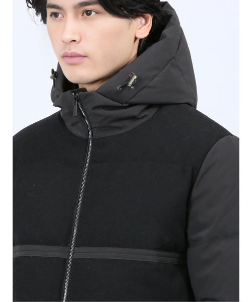 renoma HOMME（レノマオム）の「レノマ オム ウールハイブリッド切替 ダウンジャケット（ダウンジャケット/コート・メンズ・アイボリー/ブラック・MEDIUM/LARGE/X-LARGE）」の13枚目の写真