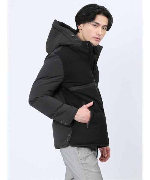 renoma HOMME（レノマオム）の「レノマ オム ウールハイブリッド切替 ダウンジャケット（ダウンジャケット/コート・メンズ・アイボリー/ブラック・MEDIUM/LARGE/X-LARGE）」の7枚目の写真