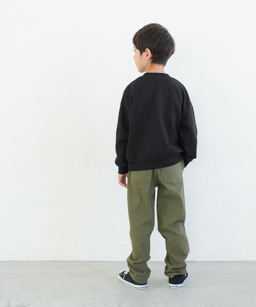 coca(coca)(コカ)の「キッズ 裏毛チェック使いトップス(スウェット・キッズ・チャコール/ブラック・110/120/130/140)」の8枚目の写真