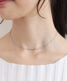 ウェーブチェーンショートネックレス