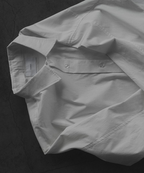 remer（リメール）の「loose regular collar over shirt / ルーズレギュラーカラーオーバーシャツ（シャツ/ブラウス・メンズ・ホワイト/ダークグレー/ホワイト系その他/ブラック系その他/ライトグレー・MEDIUM/SMALL/LARGE）」の6枚目の写真