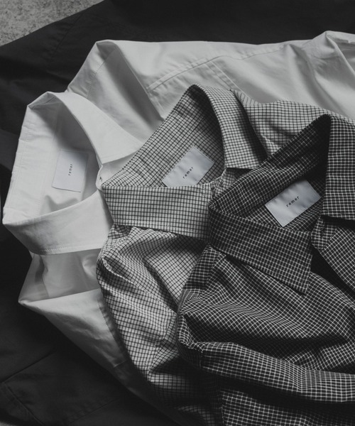 remer（リメール）の「loose regular collar over shirt / ルーズレギュラーカラーオーバーシャツ（シャツ/ブラウス・メンズ・ホワイト/ダークグレー/ホワイト系その他/ブラック系その他/ライトグレー・MEDIUM/SMALL/LARGE）」の7枚目の写真