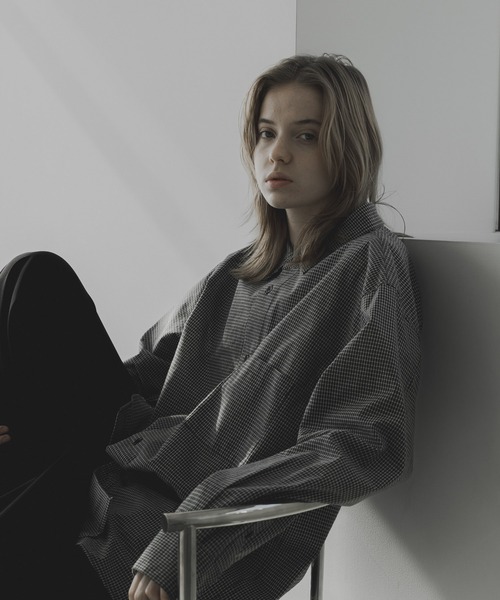 remer（リメール）の「loose regular collar over shirt / ルーズレギュラーカラーオーバーシャツ（シャツ/ブラウス・メンズ・ホワイト/ダークグレー/ホワイト系その他/ブラック系その他/ライトグレー・MEDIUM/SMALL/LARGE）」の12枚目の写真