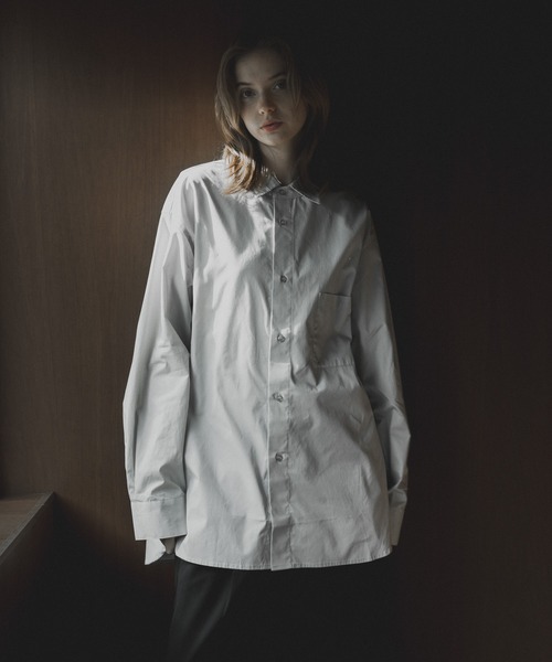 remer（リメール）の「loose regular collar over shirt / ルーズレギュラーカラーオーバーシャツ（シャツ/ブラウス・メンズ・ホワイト/ダークグレー/ホワイト系その他/ブラック系その他/ライトグレー・MEDIUM/SMALL/LARGE）」の16枚目の写真