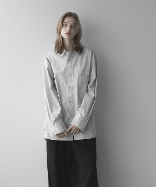 remer（リメール）の「loose regular collar over shirt / ルーズレギュラーカラーオーバーシャツ（シャツ/ブラウス・メンズ・ホワイト/ダークグレー/ホワイト系その他/ブラック系その他/ライトグレー・MEDIUM/SMALL/LARGE）」の18枚目の写真