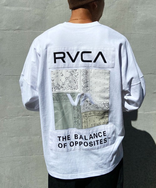 RVCA(ルーカ)の「RVCA/ルーカ ロンTEE 中厚手 ボックスシルエット バンダナ BE041-058(Tシャツ/カットソー・メンズ・ベージュ/ブラック/ホワイト・L/S/M)」の3枚目の写真