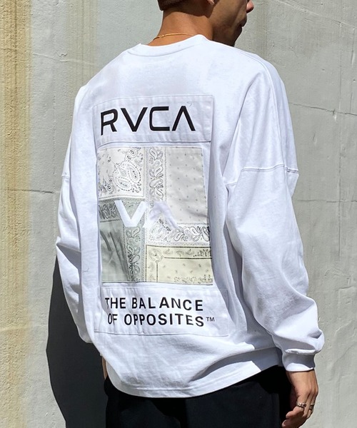 RVCA(ルーカ)の「RVCA/ルーカ ロンTEE 中厚手 ボックスシルエット バンダナ BE041-058(Tシャツ/カットソー・メンズ・ベージュ/ブラック/ホワイト・L/S/M)」の6枚目の写真