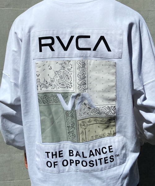 RVCA(ルーカ)の「RVCA/ルーカ ロンTEE 中厚手 ボックスシルエット バンダナ BE041-058(Tシャツ/カットソー・メンズ・ベージュ/ブラック/ホワイト・L/S/M)」の8枚目の写真