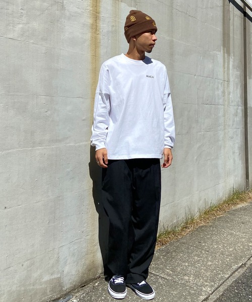 RVCA(ルーカ)の「RVCA/ルーカ ロンTEE 中厚手 ボックスシルエット バンダナ BE041-058(Tシャツ/カットソー・メンズ・ベージュ/ブラック/ホワイト・L/S/M)」の9枚目の写真