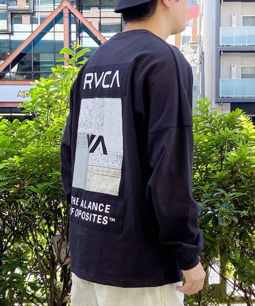 RVCA(ルーカ)の「RVCA/ルーカ ロンTEE 中厚手 ボックスシルエット バンダナ BE041-058(Tシャツ/カットソー・メンズ・ベージュ/ブラック/ホワイト・L/S/M)」の12枚目の写真