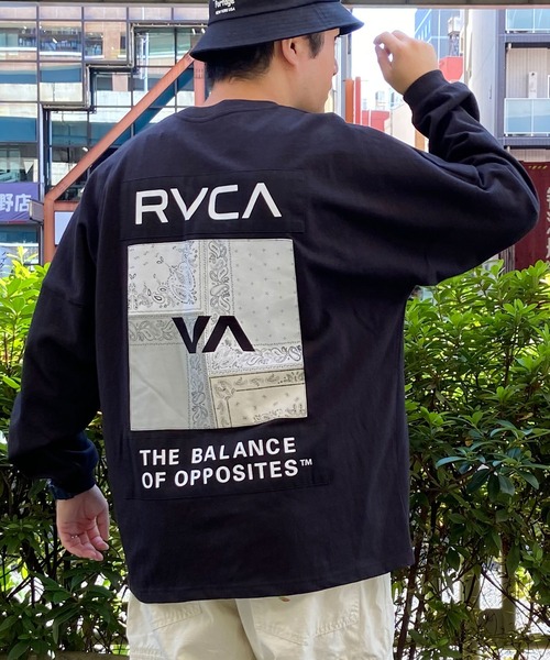 RVCA(ルーカ)の「RVCA/ルーカ ロンTEE 中厚手 ボックスシルエット バンダナ BE041-058(Tシャツ/カットソー・メンズ・ベージュ/ブラック/ホワイト・L/S/M)」の13枚目の写真