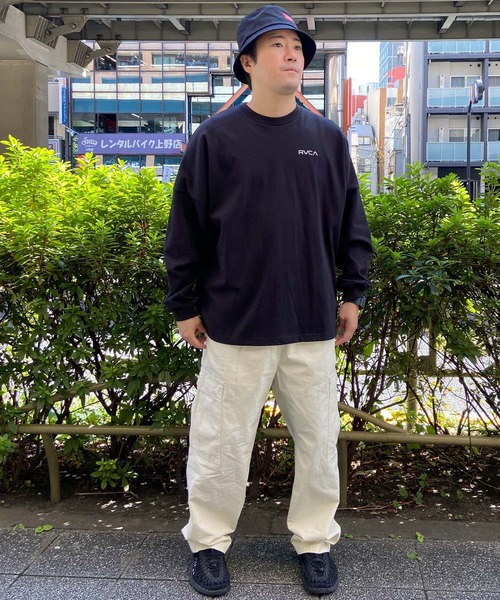 RVCA(ルーカ)の「RVCA/ルーカ ロンTEE 中厚手 ボックスシルエット バンダナ BE041-058(Tシャツ/カットソー・メンズ・ベージュ/ブラック/ホワイト・L/S/M)」の15枚目の写真