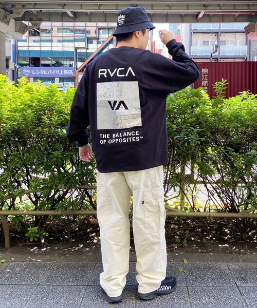 RVCA(ルーカ)の「RVCA/ルーカ ロンTEE 中厚手 ボックスシルエット バンダナ BE041-058(Tシャツ/カットソー・メンズ・ベージュ/ブラック/ホワイト・L/S/M)」の17枚目の写真