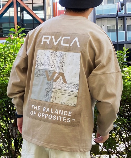 RVCA(ルーカ)の「RVCA/ルーカ ロンTEE 中厚手 ボックスシルエット バンダナ BE041-058(Tシャツ/カットソー・メンズ・ベージュ/ブラック/ホワイト・L/S/M)」の20枚目の写真