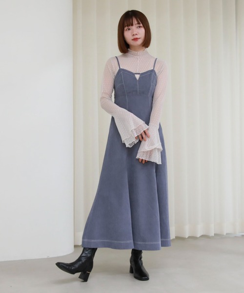archives(アルシーヴ)の「ドットチュールハイネックTOPS(Tシャツ/カットソー・レディース・アイボリー/ブラック/グレー・MEDIUM)」の17枚目の写真