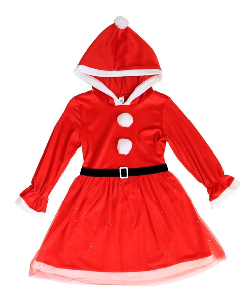 セール】キッズ コスプレ クリスマスサンタ チュールワンピース