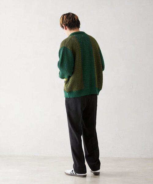 JOURNAL STANDARD relume(ジャーナルスタンダード レリューム)の「CALIFORNIA クロシェアミ ニットカーディガン "EMB FLOWER"(カーディガン/ボレロ・メンズ・パープル/ブラック/カーキ・LARGE/MEDIUM)」の11枚目の写真