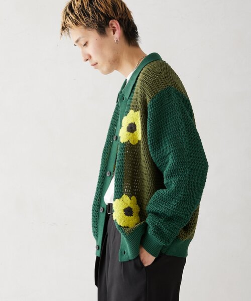 ✨極美品✨ジャーナルスタンダード フラワー クロシェアミ ニットカーディガン ✨極美品✨ジャーナルスタンダード フラワー クロシェアミ