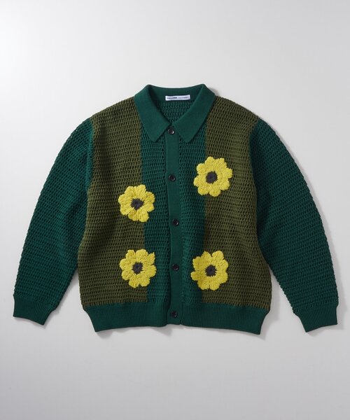 CALIFORNIA クロシェアミ ニットカーディガン 'EMB FLOWER