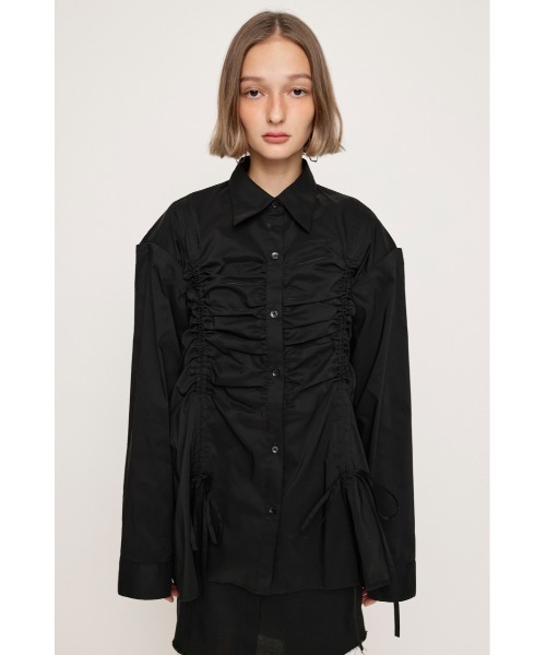 SLY（スライ）の「【再入荷】OPEN SHOULDER DROST SH オープン ショルダー ドロスト シャツ リボン（シャツ/ブラウス・レディース・ブラック/ライトブルー/ホワイト・FREE）」の13枚目の写真