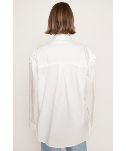 SLY（スライ）の「【再入荷】OPEN SHOULDER DROST SH オープン ショルダー ドロスト シャツ リボン（シャツ/ブラウス・レディース・ブラック/ライトブルー/ホワイト・FREE）」の9枚目の写真