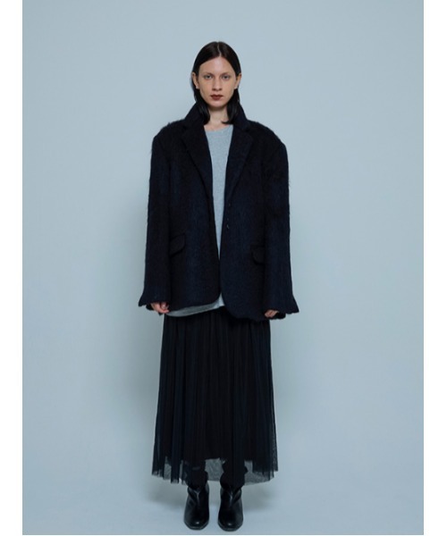 AMAIL（アマイル）の「Wool Standard Jacket（テーラードジャケット・レディース・ベージュ/ブラック・FREE）」の2枚目の写真