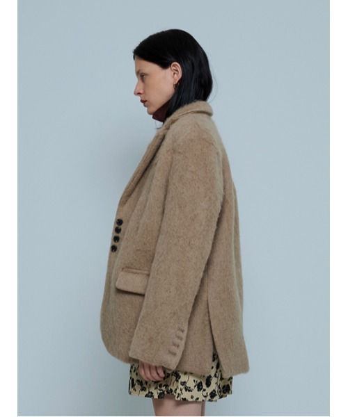 AMAIL（アマイル）の「Wool Standard Jacket（テーラードジャケット・レディース・ベージュ/ブラック・FREE）」の10枚目の写真