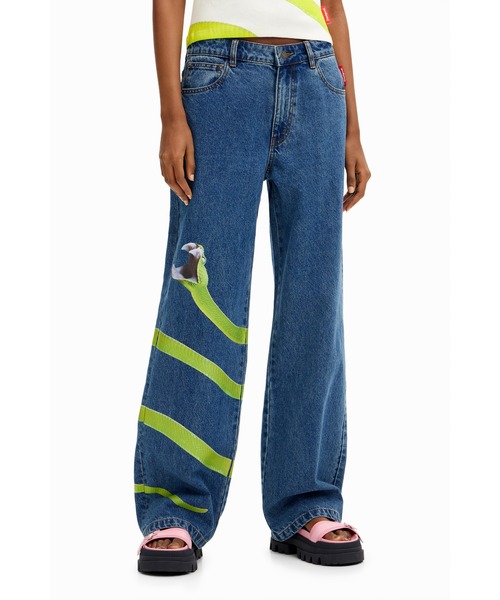 Desigual(デシグアル)の「【Desigual x Tyler McGillivary】COBRAワイドデニム(デニムパンツ・レディース・ブルー・XL/L/M/S/XS)」の6枚目の写真