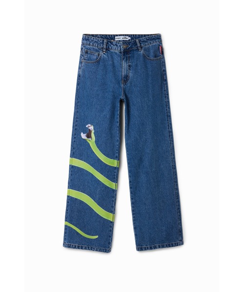 Desigual(デシグアル)の「【Desigual x Tyler McGillivary】COBRAワイドデニム(デニムパンツ・レディース・ブルー・XL/L/M/S/XS)」の9枚目の写真