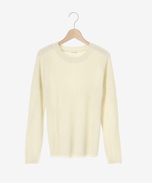 le.coeur blanc（ルクールブラン）の「ラメリブニットプルオーバー（ニット/セーター・レディース・グレイッシュベージュ/オフホワイト/ブラック・38）」の20枚目の写真