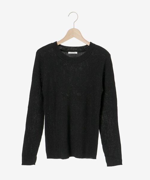 le.coeur blanc（ルクールブラン）の「ラメリブニットプルオーバー（ニット/セーター・レディース・グレイッシュベージュ/オフホワイト/ブラック・38）」の8枚目の写真