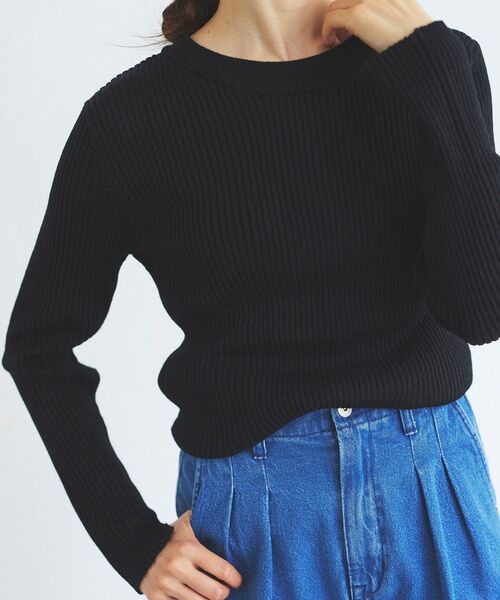 le.coeur blanc（ルクールブラン）の「ラメリブニットプルオーバー（ニット/セーター・レディース・グレイッシュベージュ/オフホワイト/ブラック・38）」の17枚目の写真