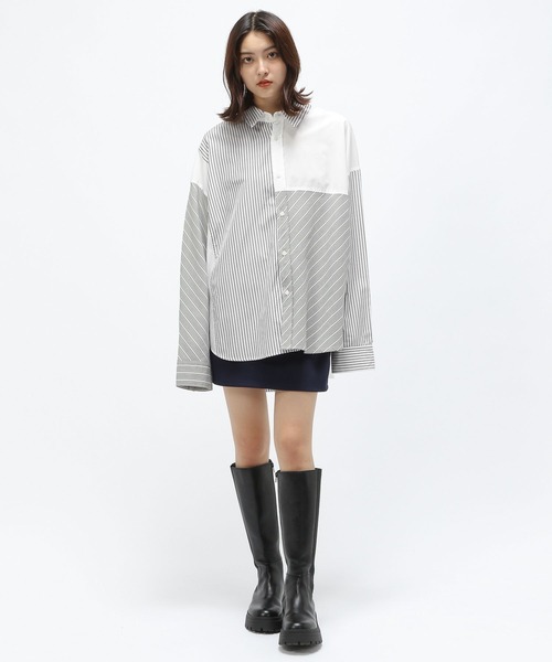 Anui（アニュイ）の「【UNISEX】ランダムパターンシャツ（シャツ/ブラウス・レディース・ブルー系その他/グレー系その他・MEDIUM）」の6枚目の写真