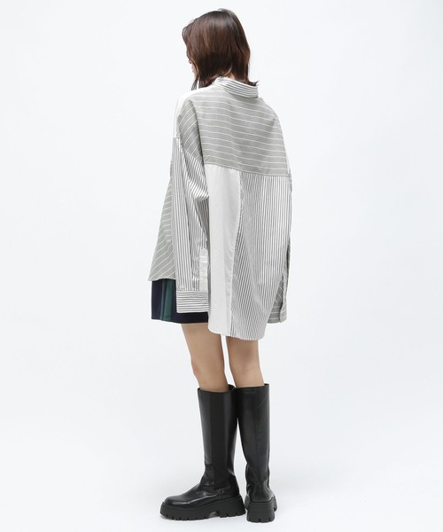 Anui（アニュイ）の「【UNISEX】ランダムパターンシャツ（シャツ/ブラウス・レディース・ブルー系その他/グレー系その他・MEDIUM）」の9枚目の写真