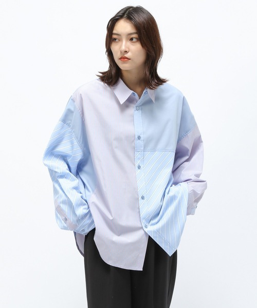 Anui（アニュイ）の「【UNISEX】ランダムパターンシャツ（シャツ/ブラウス・レディース・ブルー系その他/グレー系その他・MEDIUM）」の11枚目の写真