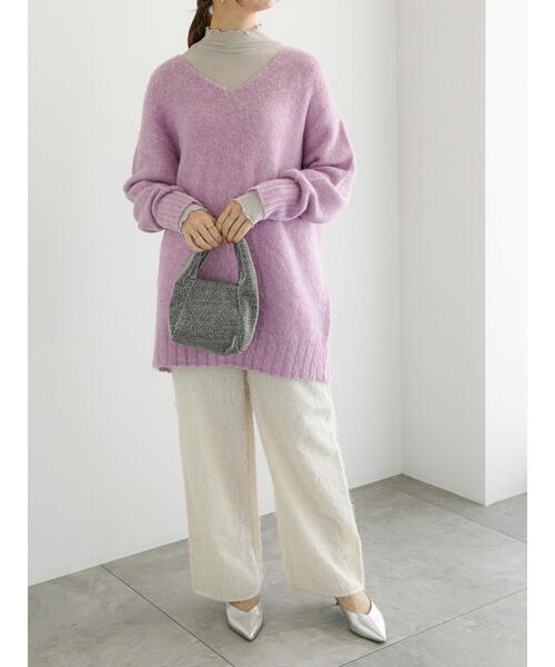 Te chichi（テチチ）の「フリンジジャカードワイドパンツ（その他パンツ・レディース・オフホワイト/ブラック・F）」の9枚目の写真