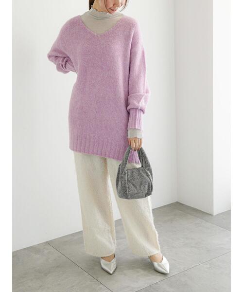 Te chichi（テチチ）の「フリンジジャカードワイドパンツ（その他パンツ・レディース・オフホワイト/ブラック・F）」の8枚目の写真