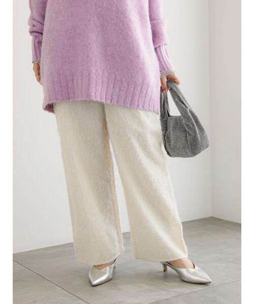 Te chichi（テチチ）の「フリンジジャカードワイドパンツ（その他パンツ・レディース・オフホワイト/ブラック・F）」の7枚目の写真